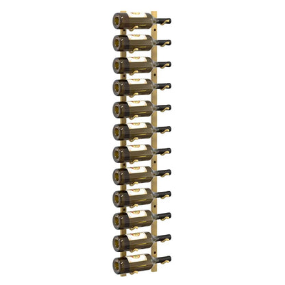 Wall Mounted Wine Rack for 12 Bottles 2 pcs Gold Iron