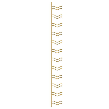 Wall Mounted Wine Rack for 12 Bottles 2 pcs Gold Iron