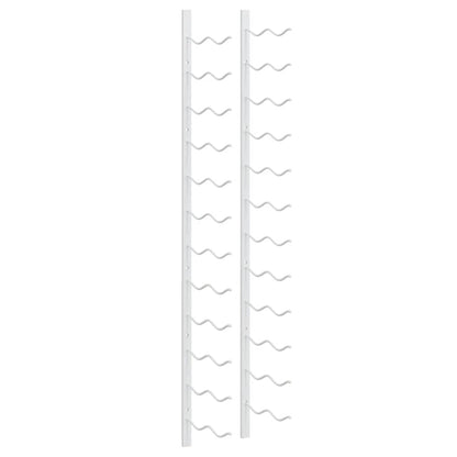 Wall Mounted Wine Rack for 24 Bottles White Iron
