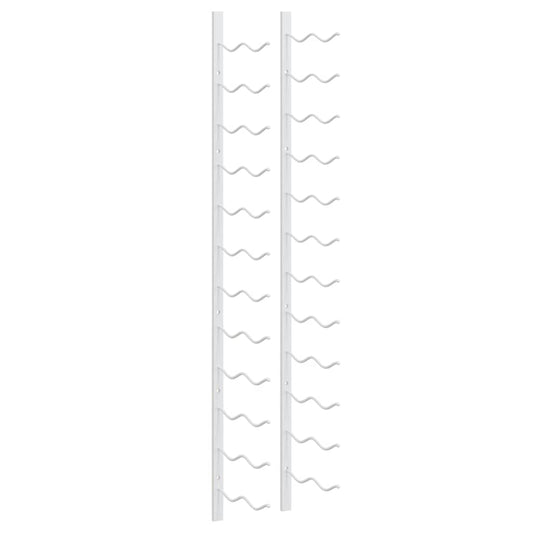 Wall Mounted Wine Rack for 24 Bottles White Iron