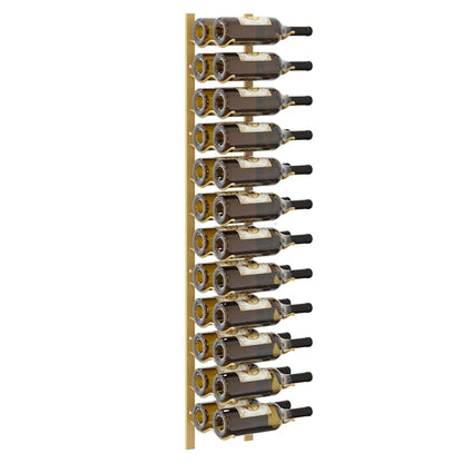 Wall Mounted Wine Rack for 24 Bottles Gold Iron