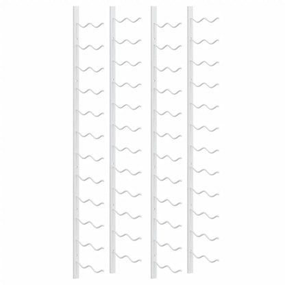 Wall Mounted Wine Rack for 24 Bottles 2 pcs White Iron