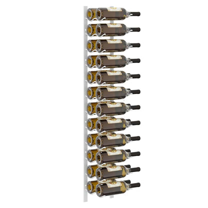 Wall Mounted Wine Rack for 24 Bottles 2 pcs White Iron