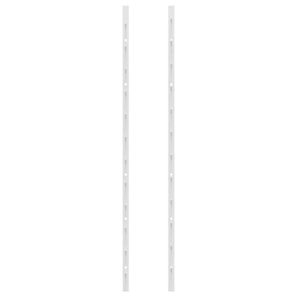 Wall Mounted Wine Rack for 24 Bottles 2 pcs White Iron