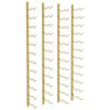 Wall Mounted Wine Rack for 24 Bottles 2 pcs Gold Iron