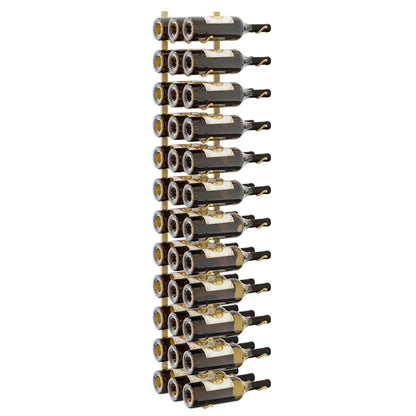 Wall Mounted Wine Rack for 36 Bottles Gold Iron
