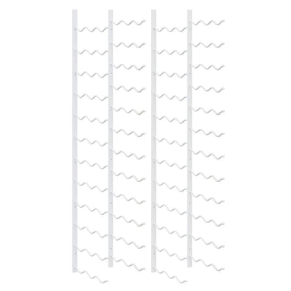 Wall Mounted Wine Rack for 36 Bottles 2 pcs White Iron