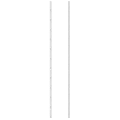 Wall Mounted Wine Rack for 36 Bottles 2 pcs White Iron