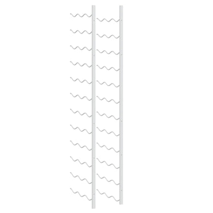Wall Mounted Wine Rack for 36 Bottles 2 pcs White Iron