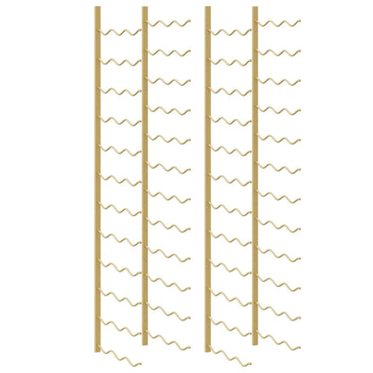 Wall Mounted Wine Rack for 36 Bottles 2 pcs Gold Iron