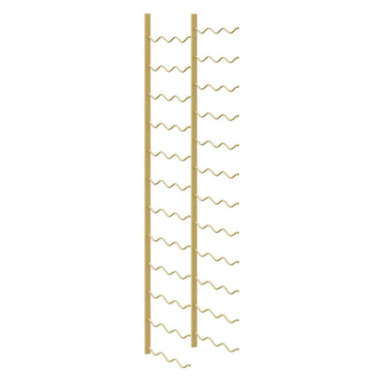 Wall Mounted Wine Rack for 36 Bottles 2 pcs Gold Iron
