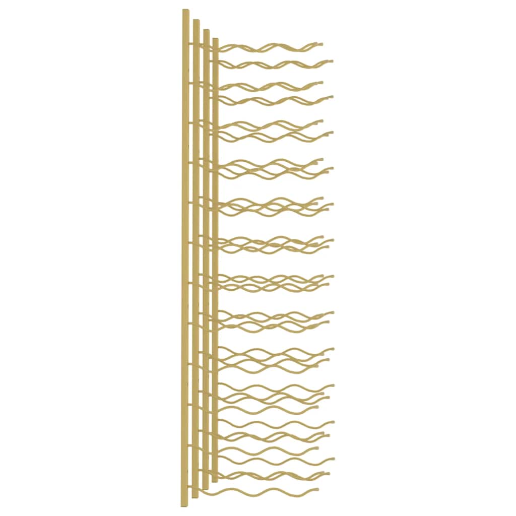 Wall Mounted Wine Rack for 36 Bottles 2 pcs Gold Iron
