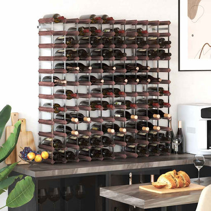 Wine Rack for 120 Bottles Brown Solid Wood Pine