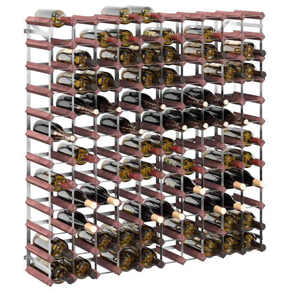 Wine Rack for 120 Bottles Brown Solid Wood Pine