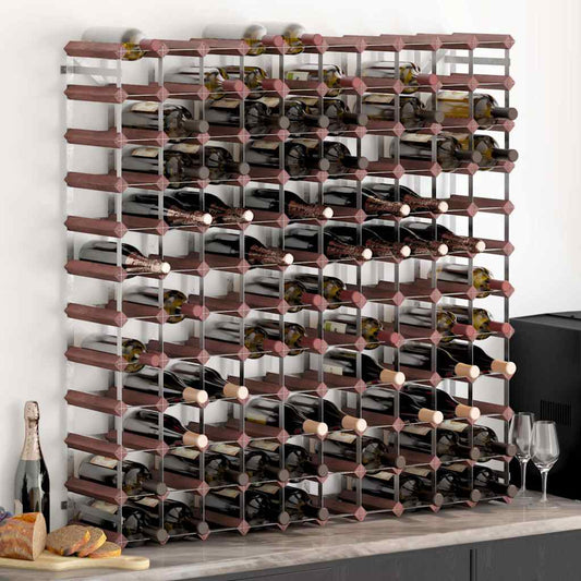 Wine Rack for 120 Bottles Brown Solid Wood Pine