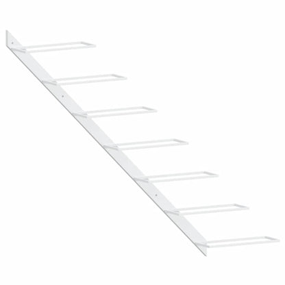 Wall-mounted Wine Rack for 7 Bottles White Metal