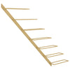 Wall-mounted Wine Rack for 7 Bottles Gold Metal