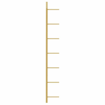 Wall-mounted Wine Rack for 7 Bottles 2 pcs Gold Metal