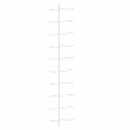 Wall-mounted Wine Rack for 10 Bottles 2 pcs White Metal