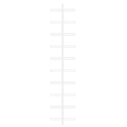 Wall-mounted Wine Rack for 10 Bottles 2 pcs White Metal