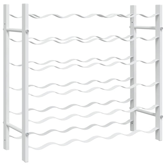 Wine Rack for 36 Bottles White Metal