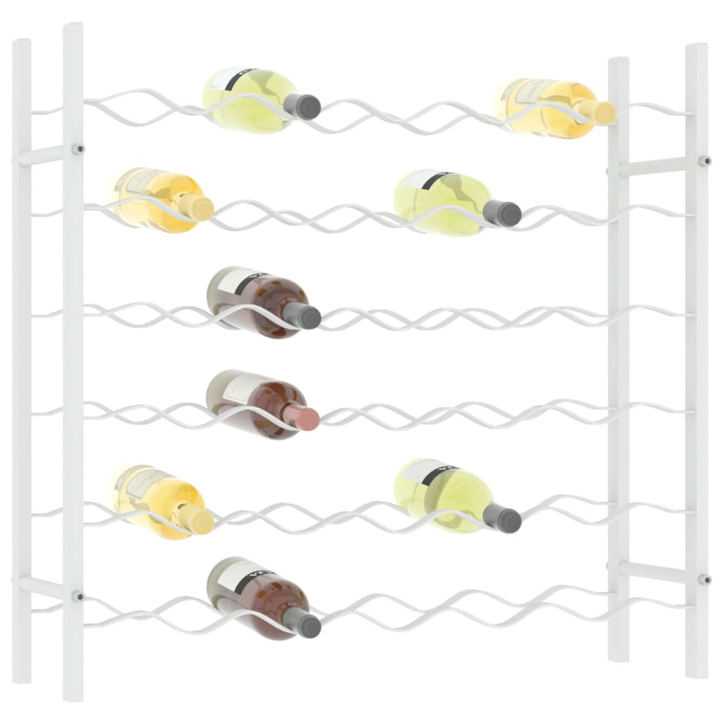 Wine Rack for 36 Bottles White Metal