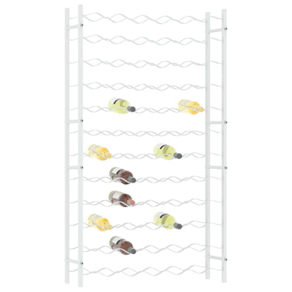 Wine Rack for 72 Bottles White Metal