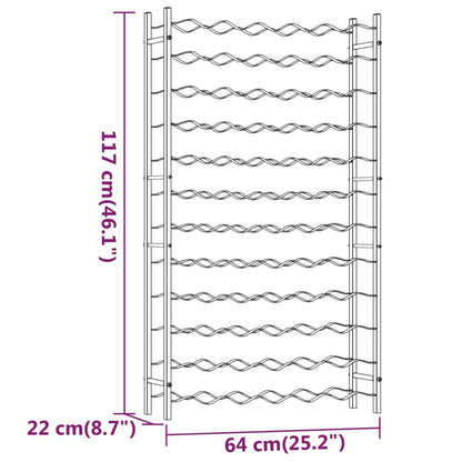 Wine Rack for 72 Bottles Gold Metal