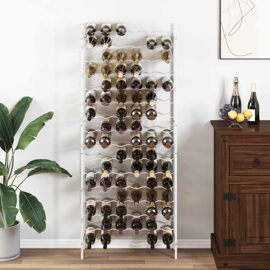 Wine Rack for 96 Bottles White Metal