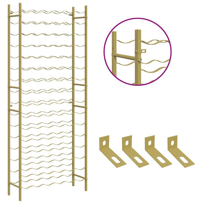 Wine Rack for 96 Bottles Gold Metal