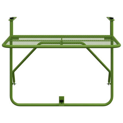 Balcony Table Green 60x40 cm Steel