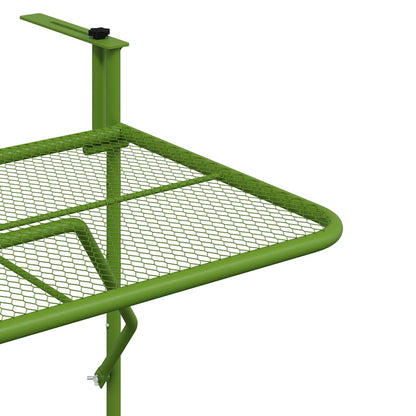 Balcony Table Green 60x40 cm Steel