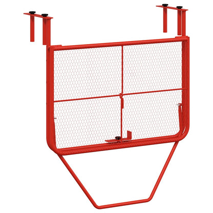 Balcony Table Red 60x40 cm Steel