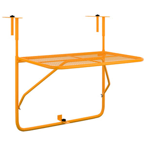 Balcony Table Yellow 60x40 cm Steel