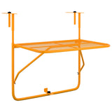 Balcony Table Yellow 60x40 cm Steel