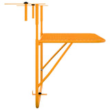 Balcony Table Yellow 60x40 cm Steel