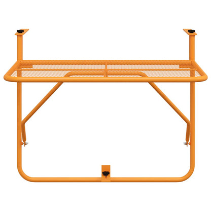 Balcony Table Yellow 60x40 cm Steel