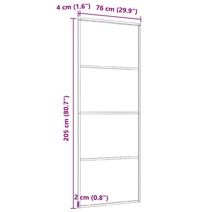 Sliding Door Frosted ESG Glass and Aluminium 76x205 cm White