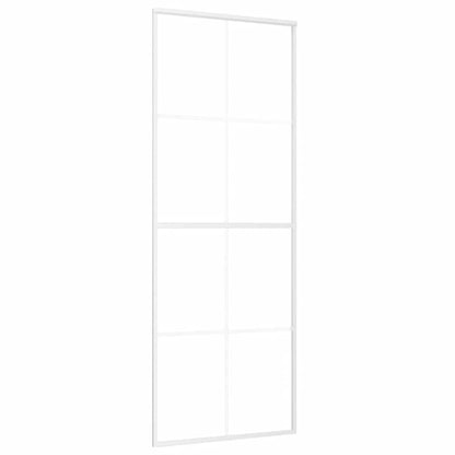 Sliding Door ESG Glass and Aluminium 76x205 cm White