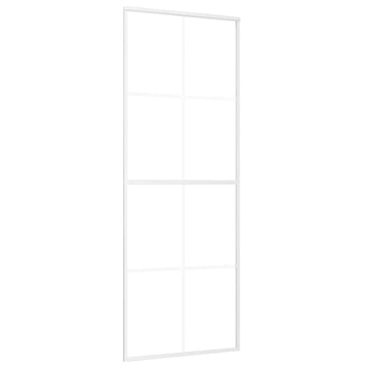 Sliding Door Frosted ESG Glass and Aluminium 76x205 cm White