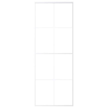 Sliding Door Frosted ESG Glass and Aluminium 76x205 cm White