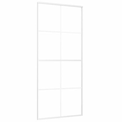 Sliding Door ESG Glass and Aluminium 90x205 cm White