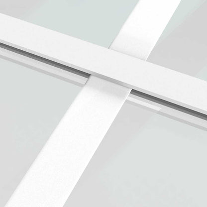 Sliding Door Frosted ESG Glass and Aluminium 90x205 cm White