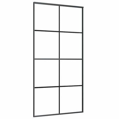 Sliding Door Black 102.5x205 cm ESG Glass and Aluminium