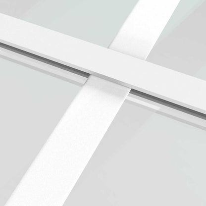 Sliding Door ESG Glass and Aluminium 102.5x205 cm White
