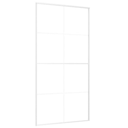 Sliding Door Frosted ESG Glass and Aluminium 102.5x205 cm White