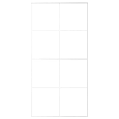 Sliding Door Frosted ESG Glass and Aluminium 102.5x205 cm White