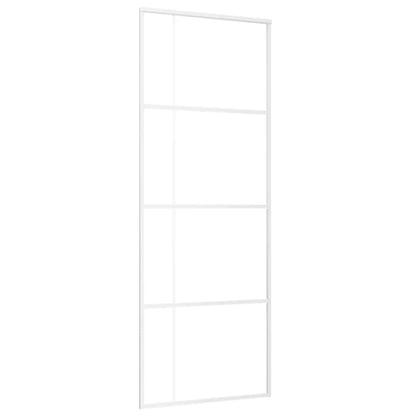 Sliding Door Frosted ESG Glass and Aluminium 76x205 cm White