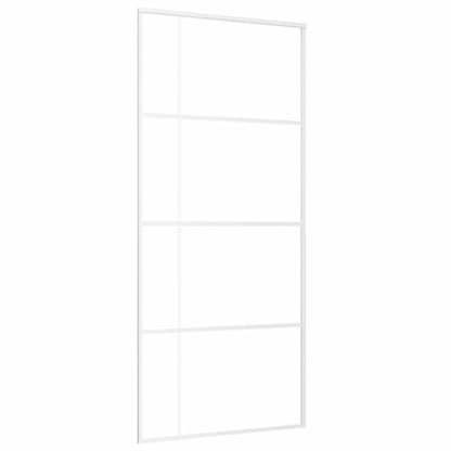 Sliding Door ESG Glass and Aluminium 90x205 cm White