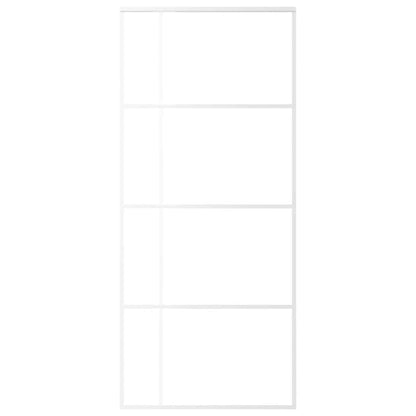 Sliding Door ESG Glass and Aluminium 90x205 cm White